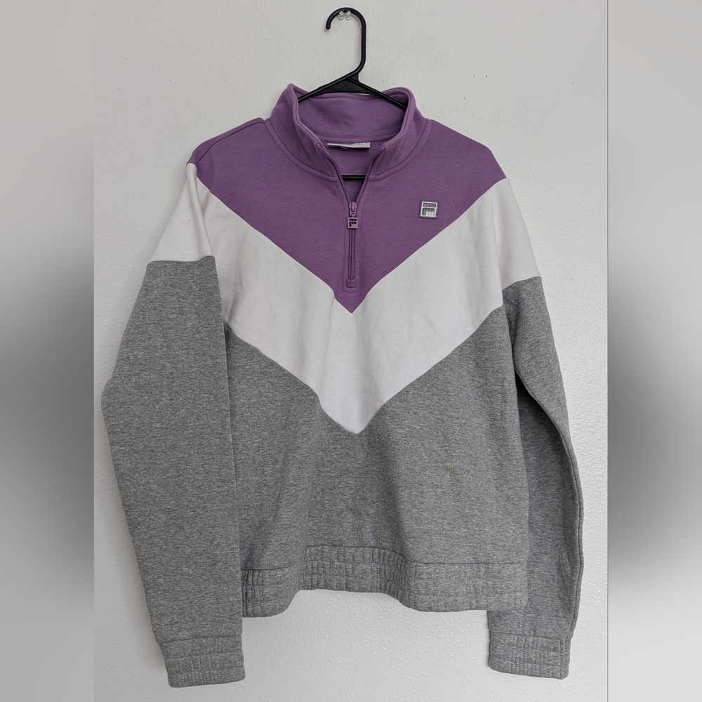 Fila Quarter-Zip Colorblock Pullover Size Women's XL